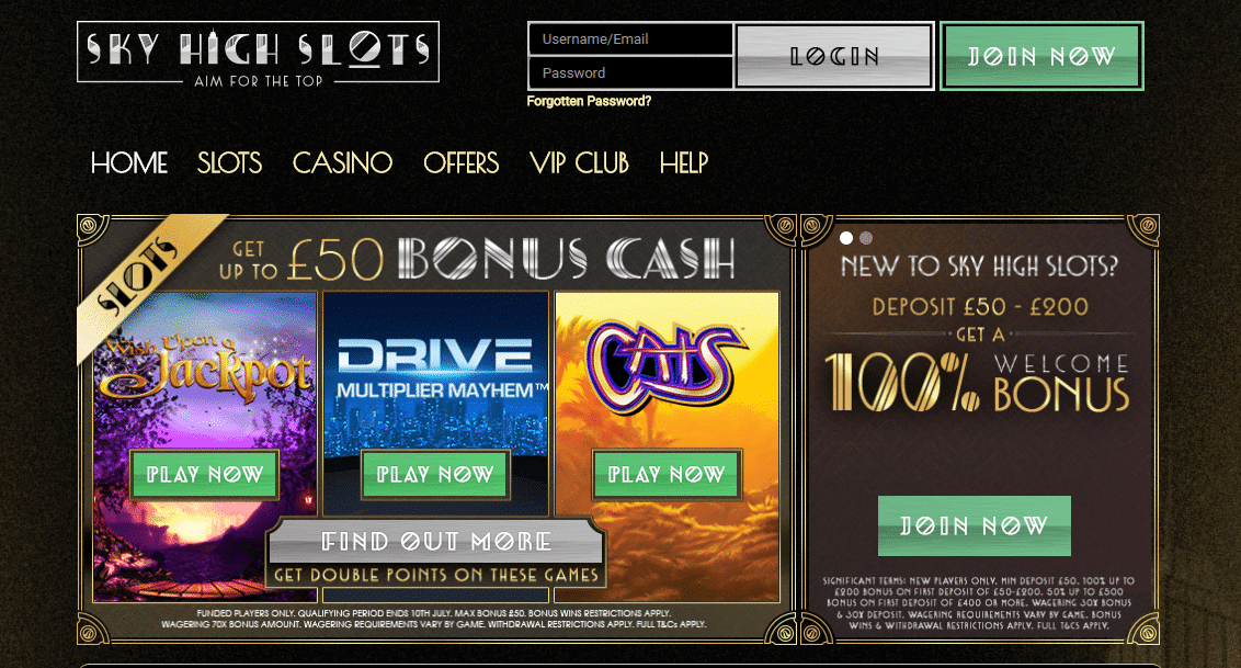 Sky High Slots Mobile - Get Your 100% Deposit Bonus Here!